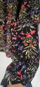Compania Fantastica black floral blouse Sz XL ( Fit 12-14 UK) - Rrp 70 ( New)