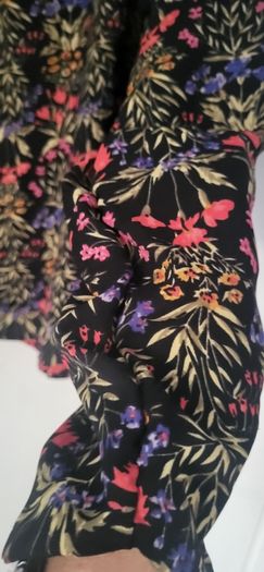 Compania Fantastica black floral blouse Sz XL ( Fit 12-14 UK) - Rrp 70 ( New)