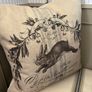 Large 55cm x 55cm French Lapin grain sack stripe indoor/outdoor cushion Image 5
