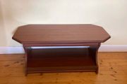 Contemporary Dark Wood Coffee Table with Storage Shelf | Excellent Condition