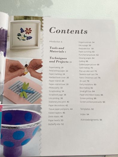 Craft Book. DK Paper Crafts. Hard back book.
