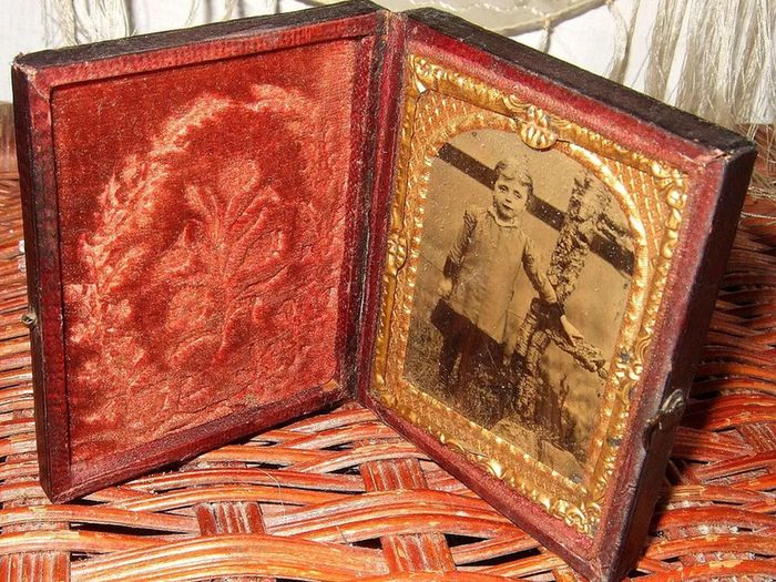 Pair of Rare Antique 1850s Cased Photographs
