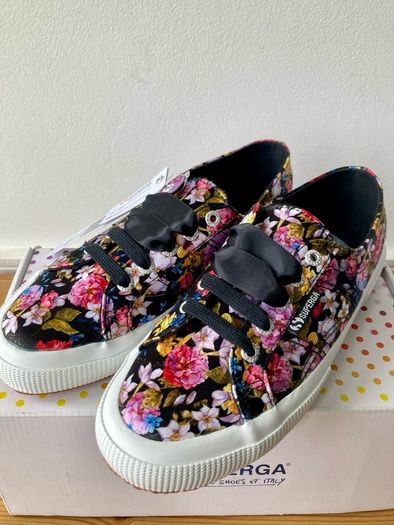 Superga satin trainers, uk 5, new in box