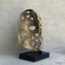 Mask Sculpture On Stand- Polished Bronze Image 4