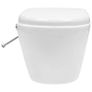 Wall Hung Rimless Toilet with Bidet Function Ceramic White Image 9