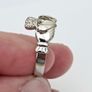 Brand New 9ct White Gold Gents Claddagh Ring Image 6
