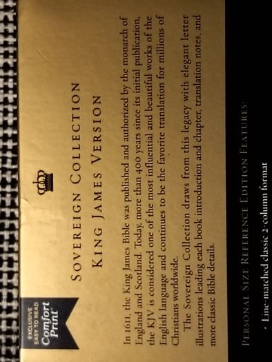 Holy Bible Sovereign Collection 9.5point Personal Size leather soft On3n3ss