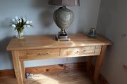 Solid Oak Console Table