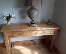 Solid Oak Console Table