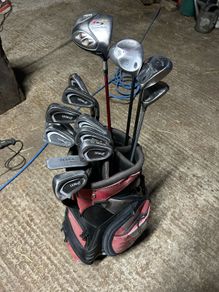 Golf clubs and bag