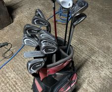 Golf clubs and bag