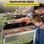 25W W Baffle 132LBS Electric Roaster Grill 2 in 1 BBQ Rotisserie Grill W/ Lockable Wheels for Roasting Sheep, Turkey, Beef, Fish Image 3