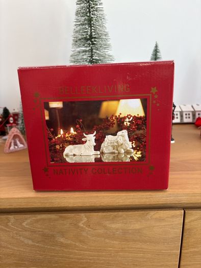 Belleek Living Nativity Collection - Manger Ox and Camel Set