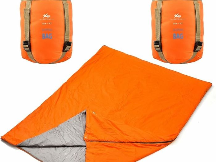 Ultra-light Warm Weather Rectangular Sleeping Bag, 75" L x 30" W, Lightweight Envelope sleeping bag for Outdoor Camping, Backpacking & Hiking - Fit for Kids, Teens and Adults