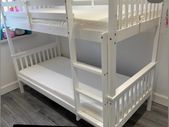 White or grey bunk beds in stock with mattress