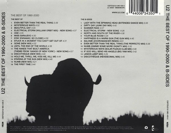 U2. The Best Of 1990-2000 & B-Sides plus DVD. Free Postage!
