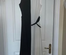 Mango black and white dress