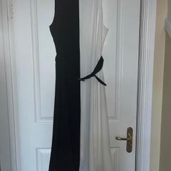 Mango black and white dress