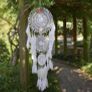 Extra Large Boho Dream Catcher with 3 Circles, White Feather Macrame Wall Hanging (110cm x 35cm) Image 3