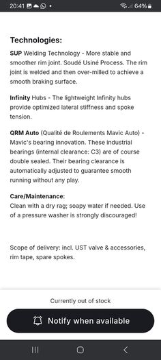 mavic Crossmax Disc 29' front wheel 15x110mm boost with/without trye