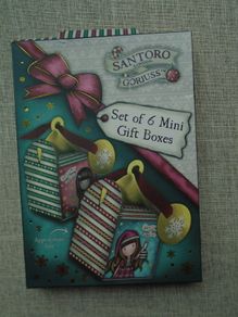 Santoro Gorjusss set of 6 mini boxes, Gift boxes, Christmas mini gift boxes