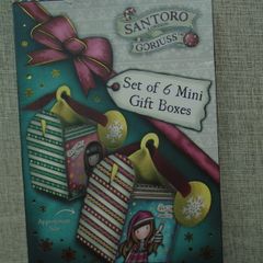 Santoro Gorjusss set of 6 mini boxes, Gift boxes, Christmas mini gift boxes
