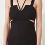TRENDYOL Black Woven Cut Out Detail Side Split Maxi Size 14! Image 4
