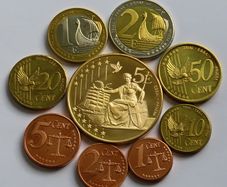 Denmark rare euro Probe essai Trial Prototype 9 Coin Set 2002 Rare