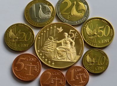 Denmark rare euro Probe essai Trial Prototype 9 Coin Set 2002 Rare