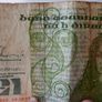 Vintage Ireland Irish 1 pound Banknote Note Queen Meabh Image 7