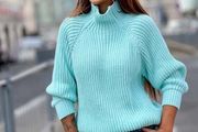 Women's turtleneck long sweater