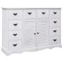 Sideboard with 10 Drawers White 113x30x79 cm Wood Image 4