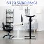 Electric Height Adjustable 112 x 61 cm Stand Up Desk Standing Workstation with Memory Controller Black Top Frame DESK-E144B Image 4