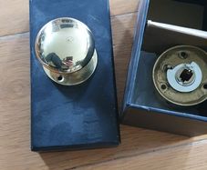 Brass door knobs