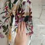 Oasis white floral butterfly blouse fancy M/L 16 Image 2