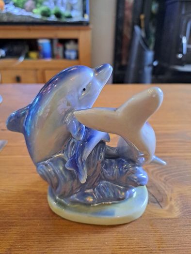 Vintage 3 dolphins ornament