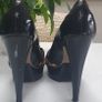 RIVER ISLAND platform peep toe leopard print heels Sz 38/5UK - Rrp 75 (New) Image 6