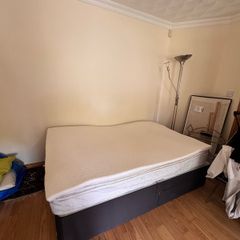 4ft small double bed frame, mattress and mattress topper