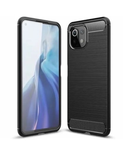 Shockproof Case For Xiaomi Mi 11 LITE 5G NE Carbon Fibre Effect Back Cover