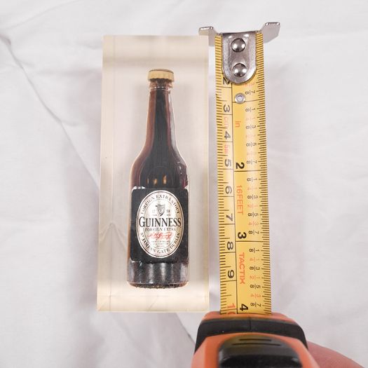 Official Guinness Foreign Extra Stout Bottle Glass Paperweight