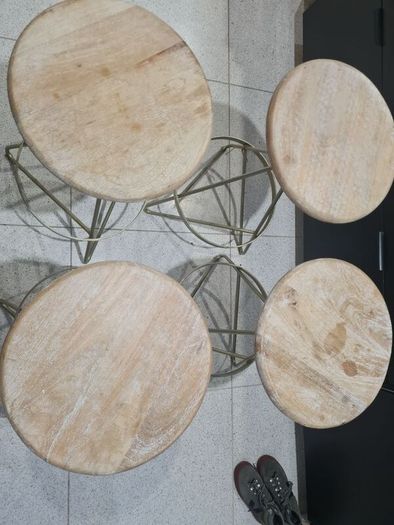 4 x wooden kitchen stools