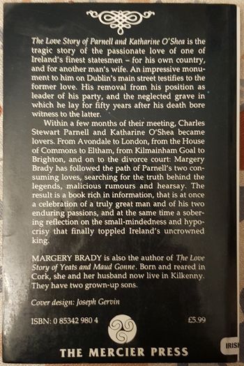 The Love Story Of Parnell And Katherine O'Shea by Margery Brady