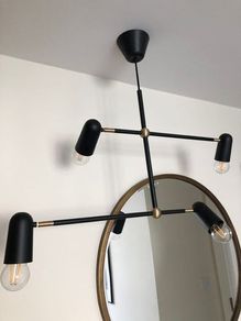 Contemporary Ceiling lights. Italy. Gold/Black. As New