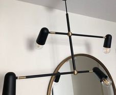 Contemporary Ceiling lights. Italy. Gold/Black. As New