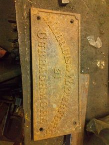 cast iron sign