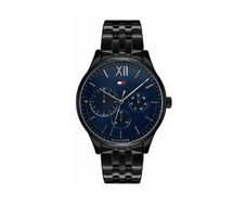 NEW Tommy Hilfiger Mens Watch 1791454 Black/blue Dial -warranty - Free Delivery