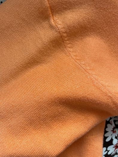 Dunnes peach short sleeve crew neck top size small New