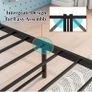 Double Bed Frame with Storage Headboard,Wooden Bed Frame Double Metal Platform Bed Frame No Box Spring Needed,Sturdy Metal Frame Base,Under Bed Storage,No Squeak,Easy Assembly for Image 5