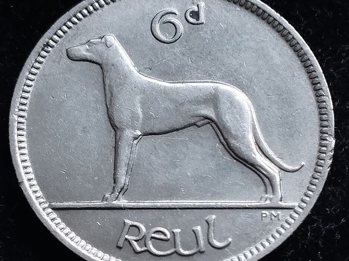 Ireland - 1934 - 6 Pence - Wolfhound - GEF - KM.5 - [2791]