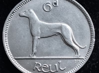 Ireland - 1934 - 6 Pence - Wolfhound - GEF - KM.5 - [2791]